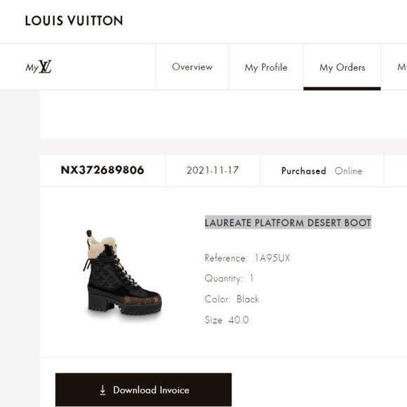 LOUIS VUITTON LAUREATE PLATFORM (Shearling) DESERT BOOT ...BELLA! - Picture 10 of 10